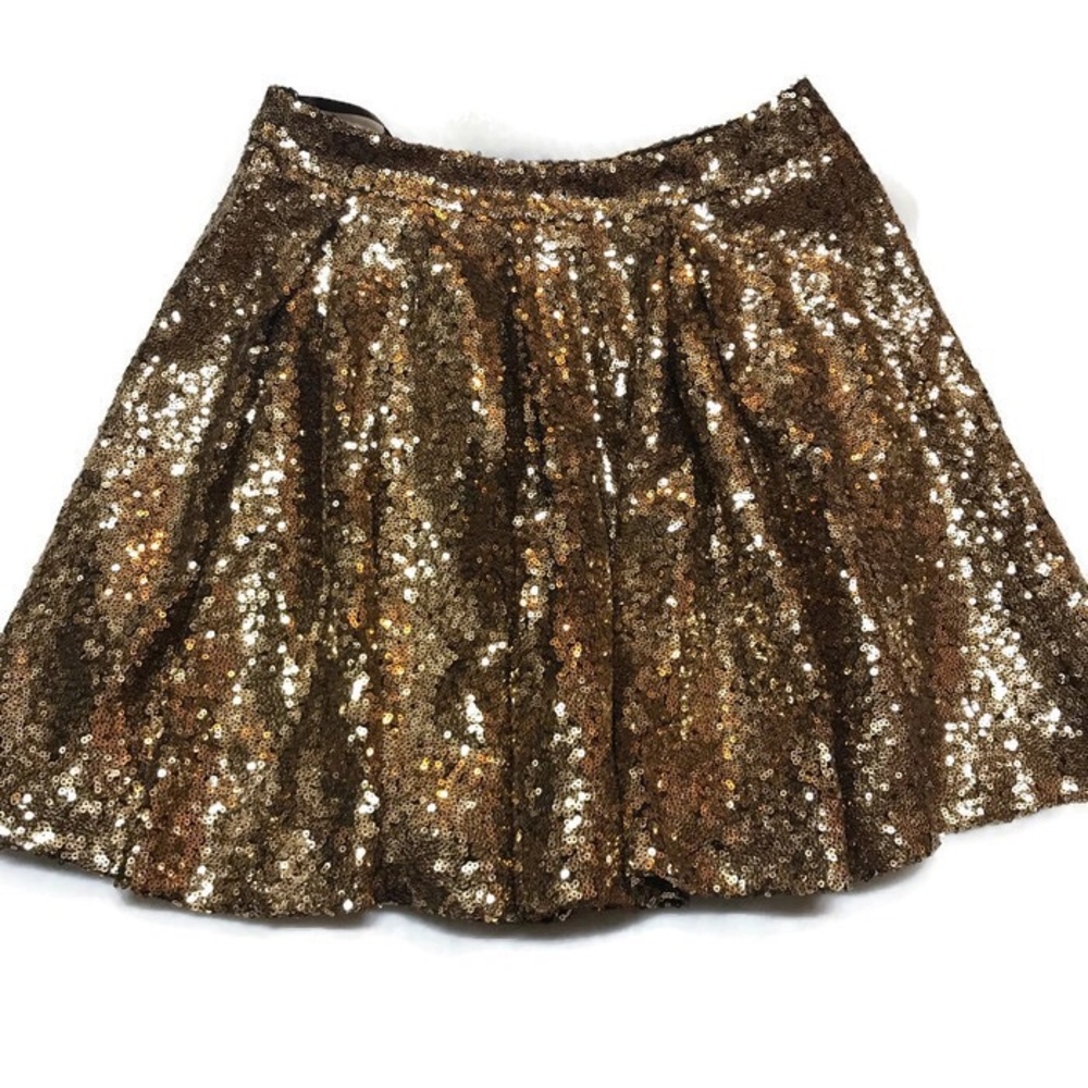 For Sienna | Glam Gold Sequin Skirt